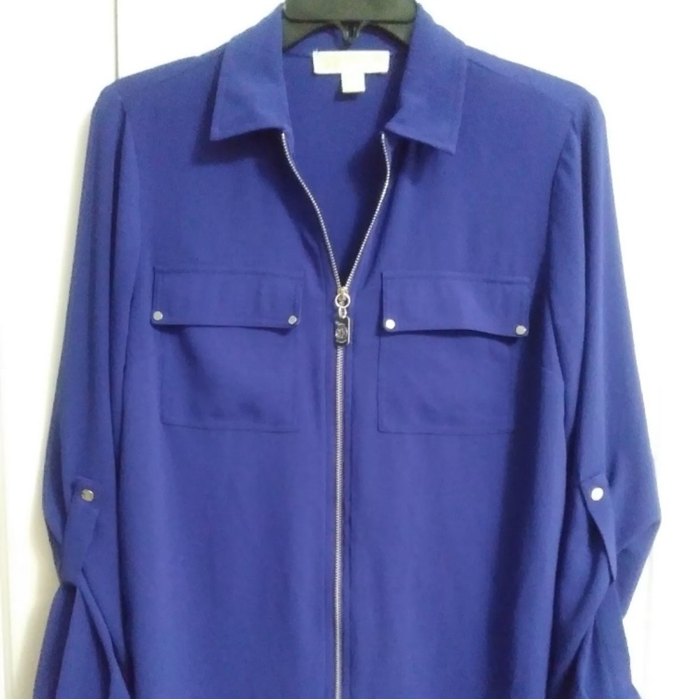 Michael Kors long sleeved Blue Shirt.